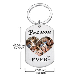 Custom 8-Photo Keychain - Gift for Mom