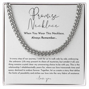 "To My Boyfriend" Promise Necklace – Stainless Steel Cuban Chain