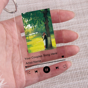 Personalized Photo And Song Spotify Keychain